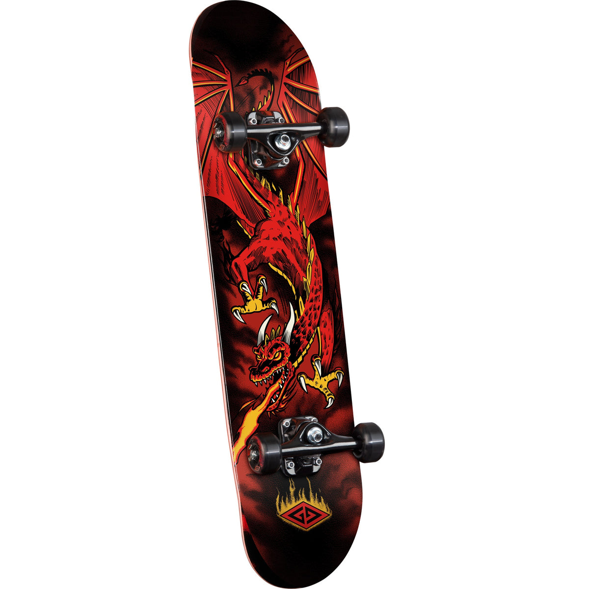 Powell Peralta Golden Dragon Flying Dragon Skateboard Complete - 7.625