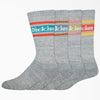 Dickies 4-Pack Skate Rugby Socks - Gray/Spring Stripe (GSP) all clothing accessories Socks TEMP