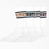 Dickies 4-Pack Skate Rugby Socks - White Multi/Stripe (WH) all clothing accessories Socks TEMP