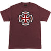 Independent Ringed Cross T-Shirt Medium - Burgundy Heather 15OFF MEN t-shirts