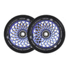 Root Industries 110mm X 24mm Lotus Wheels - Black/Blu-ray (Pair) 15OFF all scooter parts all scooters products Scooter Parts scooter wheels