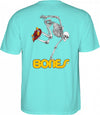 Powell Peralta Skateboarding Skeleton T-shirt - Celadon 15OFF bones wheels MEN t-shirts YOUTH