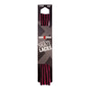 Riedell Criss Cross Skate Laces Skinny 3/8″ Width - Black/Pink all quad skates products all skates products