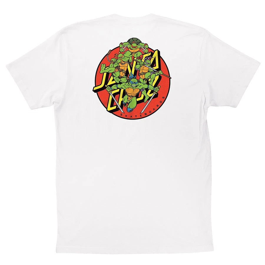 Santa Cruz x TMNT Sewer Dot White Long Sleeve T-Shirt