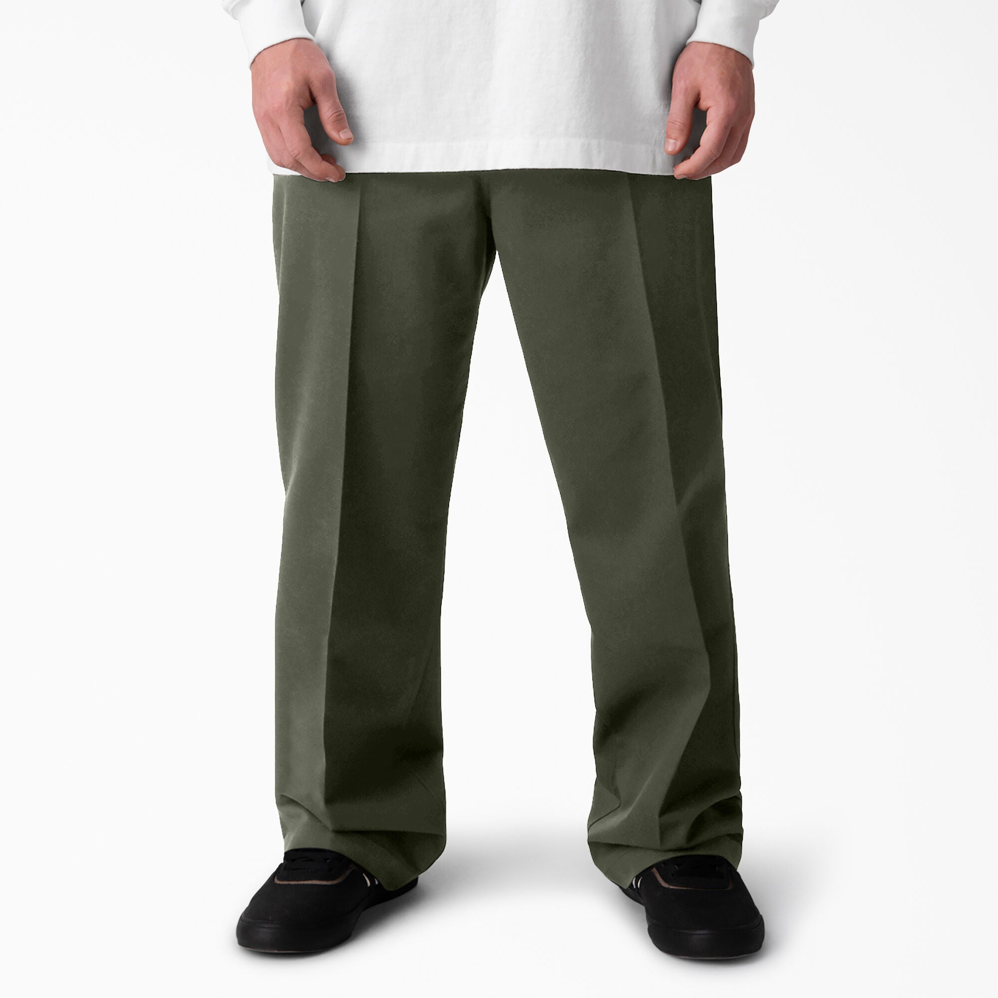  Dickies '67 Slim Fit Straight Leg Work Pants - Olive