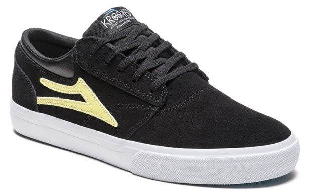 Lakai Shoes Krooked Griffin Black Yellow Suede