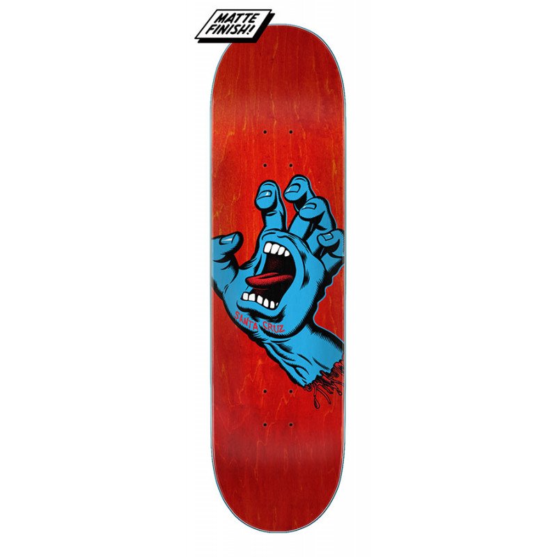 Santa Cruz Screaming Hand Taper Tip Skateboard Deck 8.0